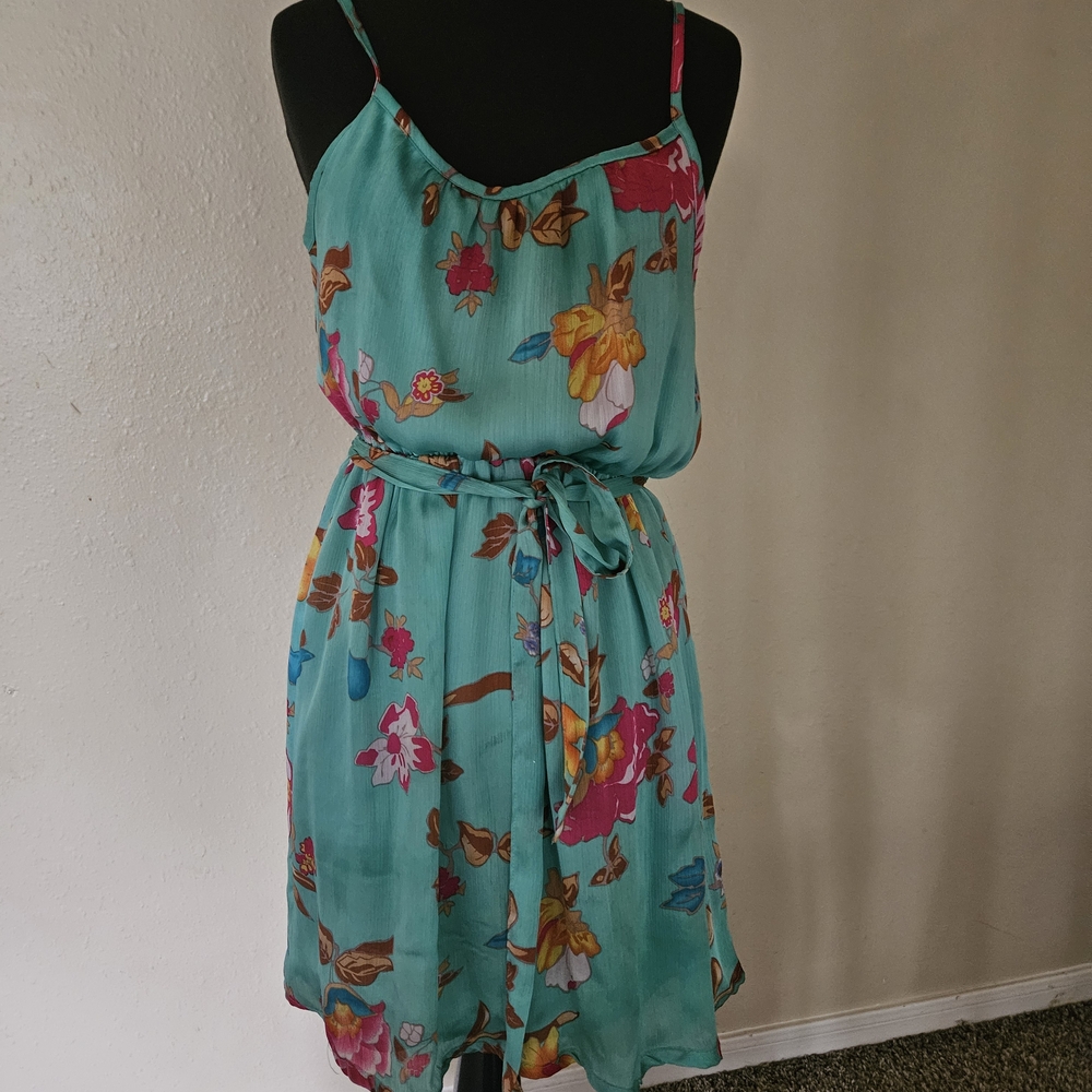 Floral Teal Dress